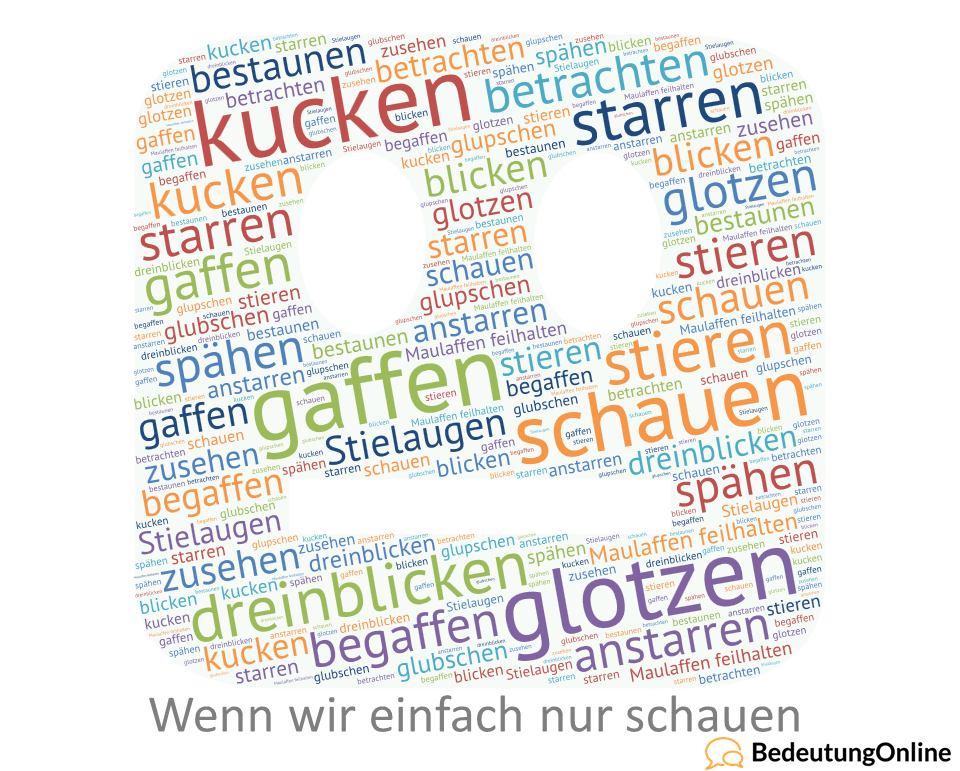 Wenn wir einfach nur schauen/glotzen/gaffen (Synonyme)