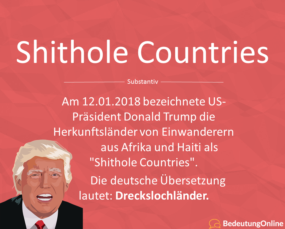 Shithole Countries – Drecksloch-Länder (Bedeutung, Definition, Übersetzung)
