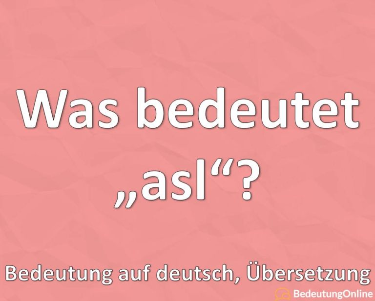 Was bedeutet die Abkürzung \