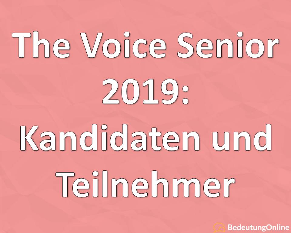 The voice senior sendetermine