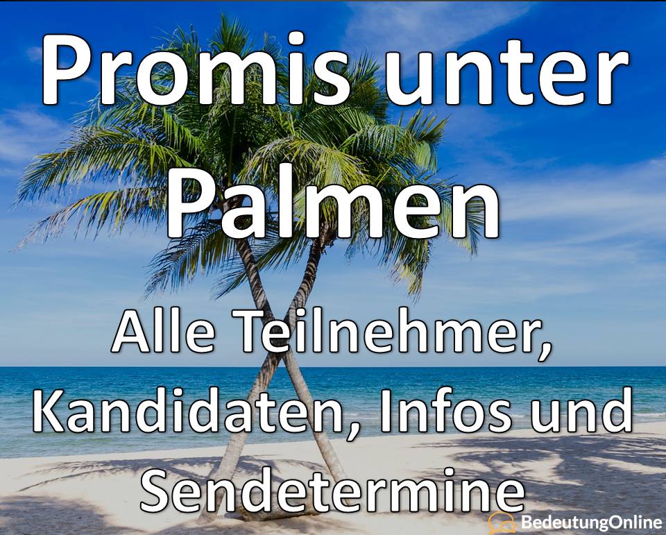 Promis unter Palmen 2020: Teilnehmer, Kandidaten und Sendetermine