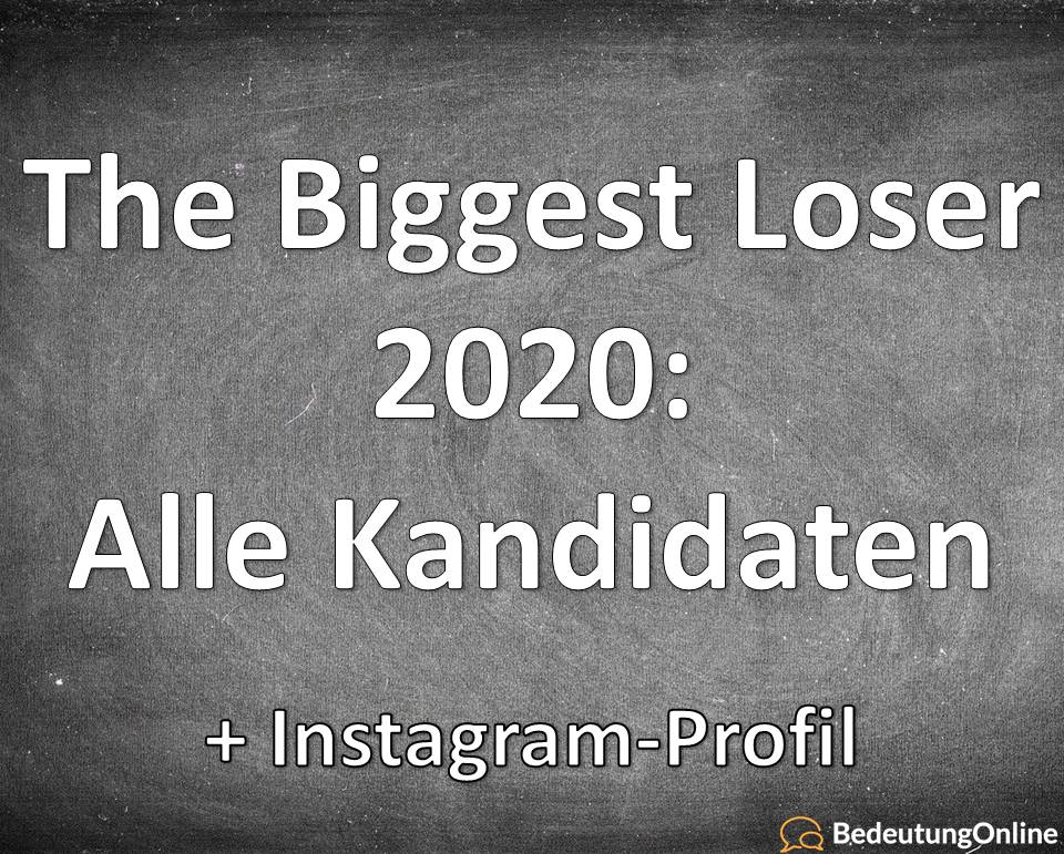 The Biggest Loser 2020: Kandidaten / Teilnehmer Instagram