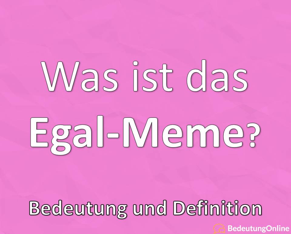 Egal Meme, Michael Wendler, Bedeutung, Definition