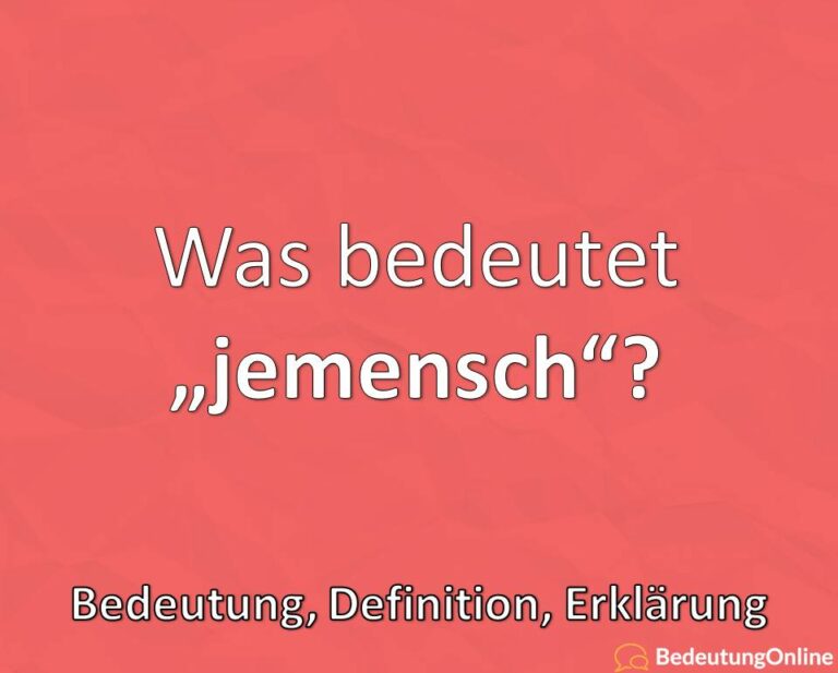 Was Bedeutet Das Englische Wort