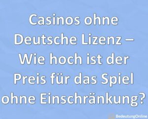 online casino ohne lizenz sofort spielen
