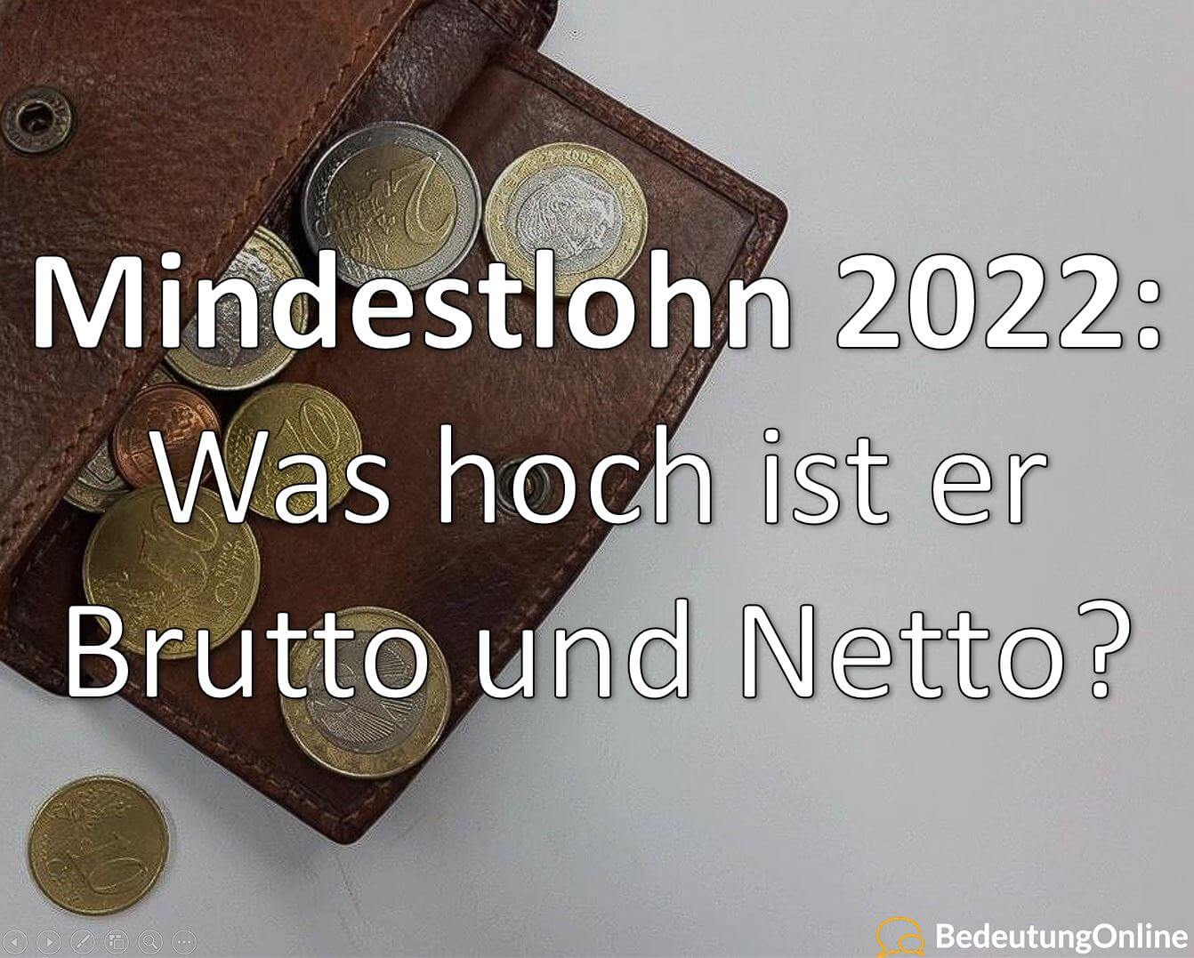 mindestlohn 2022 12 euro brutto oder netto