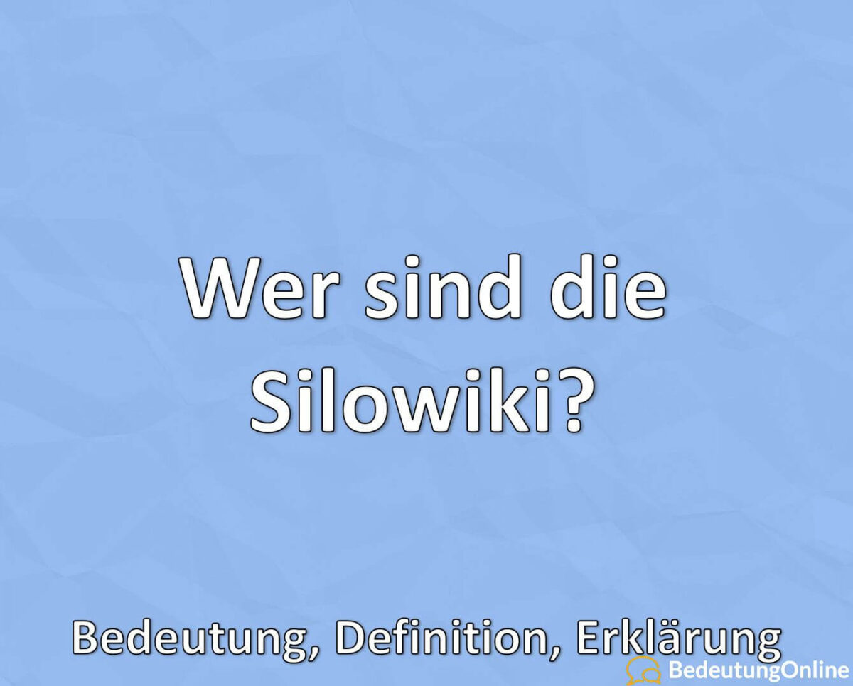 Wer sind die Silowiki? Bedeutung, Definition, Erklärung