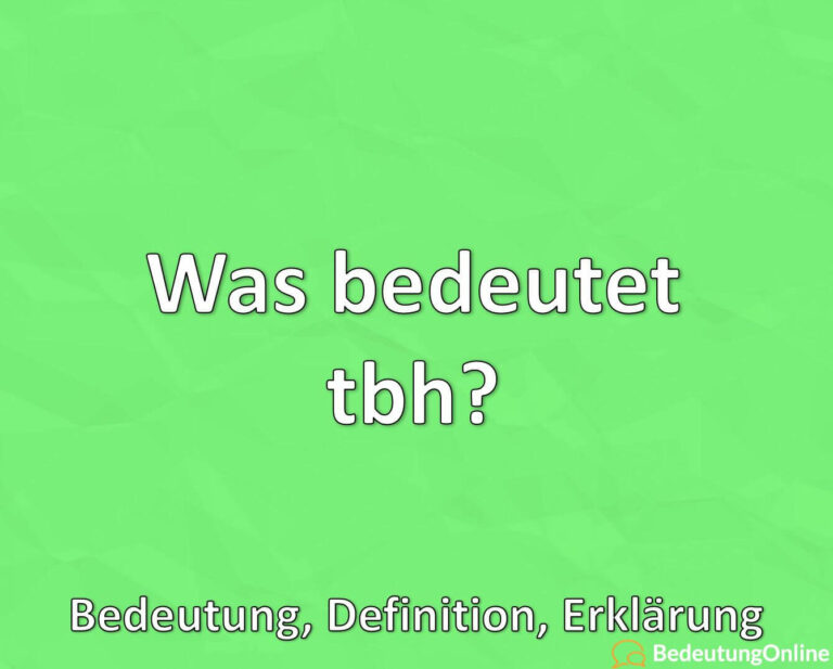 Was bedeutet \