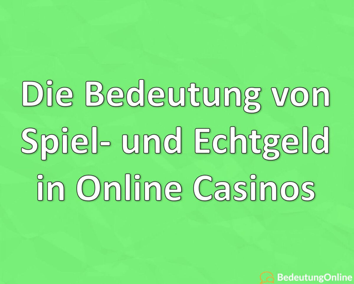 Bargeld für Online Casino Echtgeld spielen