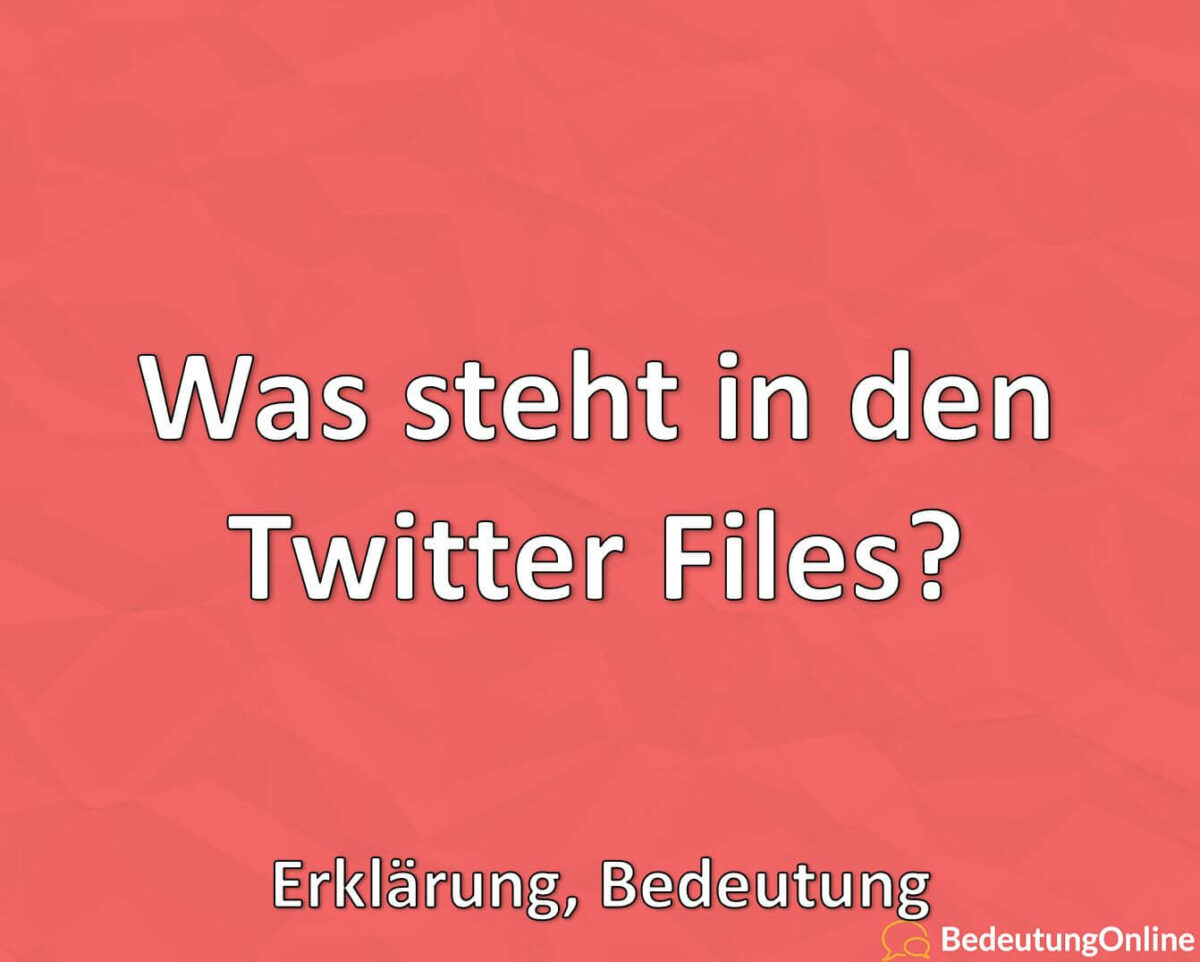 Was steht in den Twitter Files? Was sind die Twitter-Files (2022)? Erklärung, Bedeutung