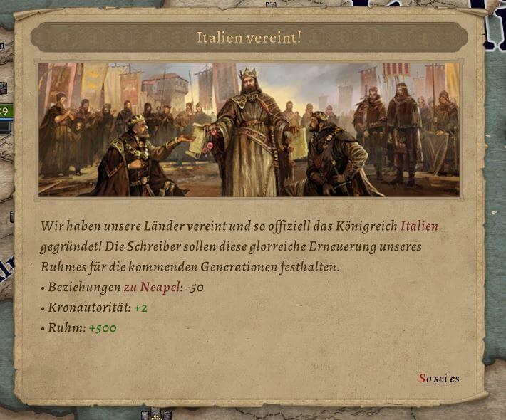 Knights of Honor 2 - Italien formen, vereinen