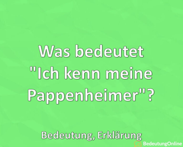Was bedeutet Was bedeutet
