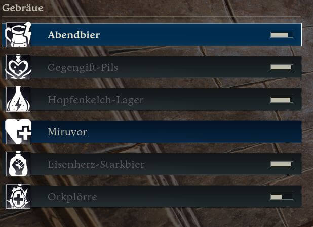 Braukessel, Biere, Gebräue, Return to Moria